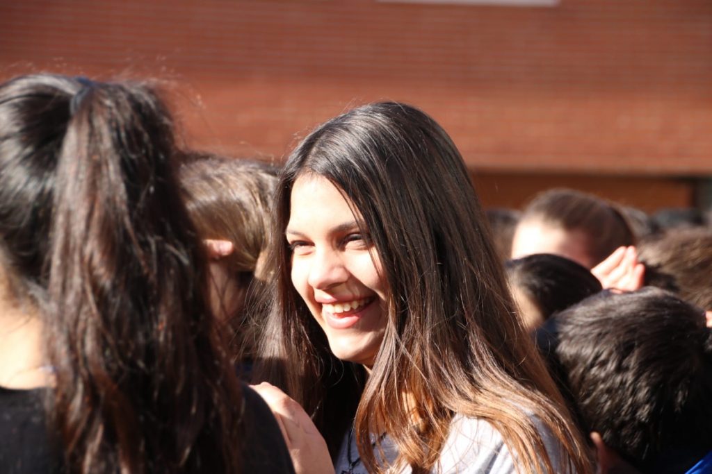 Imagen de nuestros alumnos de la eso en el patio