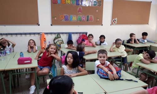 Imagen de nuestros alumnos de primaria en el aula
