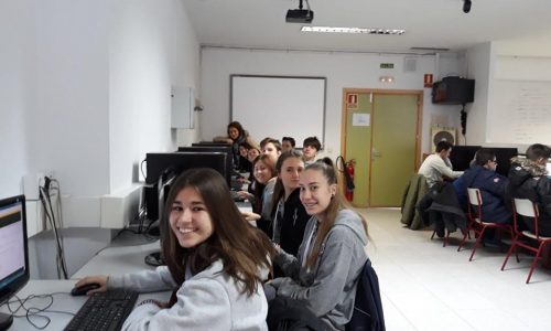 imagen del aula de informática