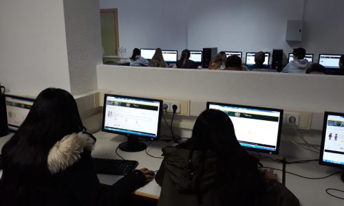 imagen del aula de informática